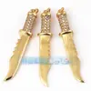 L17 Accesorios para joyería DIY tesoro microincrustado incrustado en tesoros popular europeo y americano daga espada arma pistola colgante