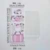Conjunto de cartões de cachorrinho fofo, cartão de felicitações de capivara em desenho animado, materiais de embalagem de cartão, cartão de embrulho de presente fofo