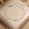 Pulseira Cruzada Feminina Popular de Aço Titânio da Amazon, Pulseira de Zircônia de Alto Padrão Levemente Luxuosa, Acessórios que Não Desbotam, Exquisite