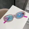 Gafas de sol ovaladas para niños de Corea del Sur alta gama moda forma cóncava simple gafas de sol para niños y niñas