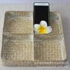 Cesta de almacenamiento para mesa de centro de cuatro compartimentos Creative Home de 015L, cesta tejida para frutas Busgrass, caja para cosméticos, almacenamiento de escritorio