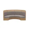 Mesa de Comedor Rectangular de Madera Maciza Estilo Chino Moderno y Juego de Sillas de Madera Natural para 3-4 Personas
