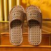 Sandalias y pantuflas para el hogar para mujer, primavera y otoño, verano, ratán, paja, interior, hogar, lino, antideslizantes, sin olor, pies, cuatro estaciones, venta al por mayor para hombres