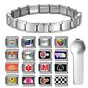 Acessórios DIY para Pulseira de Aço Inoxidável Grátis com Fivela Italiana Pulseira Correia de Relógio Pulseira Colorida de Emenda de Módulo