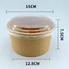 Cajas de Embalaje de Papel Kraft, Tazones Desechables de Papel, Tazones para Arroz, Cajas de Picnic, Tazones para Ensalada, Loncheras de Papel, Cajas de Comida Rápida para Llevar