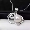 Colgante de Oveja Pequeña de Plata S925 con Diseño Floral, Colgante Personalizado, Accesorios para Montaje de Perlas DIY de 8-9mm 1843