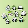 Broche Panda Estilo Chino Lindo Animal Insignia para Bolsa Ropa Accesorios para Bolsa Bambú Panda Gigante Cadena Pin de Solapa