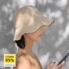 Chapéu de Dente Frio para Mulheres com Cabelo Curto, Verão Fino Respirável, Primavera e Outono, Proteção Solar, Chapéu de Pescador de Fibra Trançada