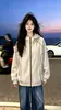 Sudadera con capucha de estilo coreano, moderna y única, para primavera/otoño, nuevo top casual con un diseño elegante, chaqueta deportiva con cremallera, holgada y transpirable