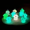Color luminoso de dibujos animados hongo pequeño resina hongo llavero diy aretes collar colgante accesorios de joyería