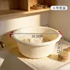 Lavabo de plástico grande y grueso con dos asas, adecuado para lavar ropa, lavar los pies, lavar la cara de bebés y dormitorios de estudiantes