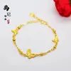 Pulseira e Colar Borboleta a Laser Banhados a Ouro, Venda Quente no TikTok, Pulseira Versátil de Moda Feminina de Luxo Leve, Atacado para Transmissão ao Vivo