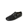 Mocasines de piel genuina para mujer con diseño de corte profundo, nuevo modelo de otoño, con piel genuina por dentro y por fuera, tira con hebilla, suela plana