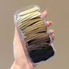 Goma para el pelo negra de Yiwu, Alta elasticidad, Diadema elegante, Cuerda para el pelo duradera de color dopamina, Accesorio para el pelo
