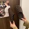 Primer Encuentro Ji Zapatos Birkenstock de Suela Gruesa de Lunares Zapatos para Mujer Pantuflas de Punta Cerrada 2026 Otoño/Invierno Nueva Llegada Mocasines sin Cordones Birkenstock