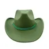 Comércio Exterior Fabricante Transfronteiriço de Chapéus Atacado Clássicos Europeus e Americanos Veludo de Lado Único Chapéus de Cowboy Ocidentais Chapéus Decorativos Chapéus para Atividades de Festival