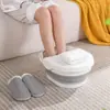 Balde dobrável para banho de pés com massagem, Bacia doméstica para banho de pés, Bacia de plástico para banho de pés para preservar a saúde com isolamento, Balde para banho de pés para adultos