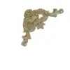Arco de entrada GRG con adorno de esquina tallado unilateral, superficie superior del arco de entrada, elemento decorativo de relieve floral tridimensional