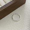 Anillo liso de plata esterlina S925 de Onihan, anillo trenzado para el dedo índice femenino, diseño de nicho de estilo simple, anillo abierto avanzado