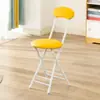 Silla plegable, Silla portátil para exteriores, Silla simple de entrenamiento con respaldo, Taburete redondo simple para el hogar, dormitorio estudiantil