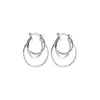 Pendientes Minimalistas Huecos Redondos, Pendientes de Personalidad Simples y Lujosos, Accesorios para Orejas Versátiles de Gama Alta de Nicho al por Mayor