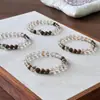 Pulsera de Piedra Uva Verde Natural y Madera de Águila, Pulsera de Cristal Versátil Estilo Fresco y Vintage, Regalo para Novia