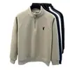 Sudadera de algodón pesado para hombre de 400 g, nueva moda otoño 2026 marca de tendencia sudadera con cuello alto bordado para hombre, al por mayor