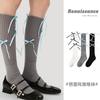 Meias femininas Renaissance Creative Bow Meias empilhadas Ballet Style Miu Slim Jk Meias longas de cano curto