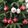 Decoraciones para Árbol de Navidad Transfronterizas 6cm Copo de Nieve Bolas de Navidad Pintadas Adornos de Navidad Suministros para Fiestas