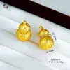 Pingente de Borla em Forma de Cabaça com Cobre Banhado a Ouro, Relevo de Filigrana Incrustado com Diamantes, Galvanizado, Tecido, Novo Estilo Chinês, Versátil
