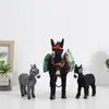Burro de Simulación Piel de Imitación Burro Salón de Experiencias Infantiles Adornos Enseñanza Infantil Modelo de Animal de Simulación Manualidades Burro Negro
