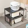 Estante de almacenamiento para encimera de cocina, soporte para ollas extensible, estante de almacenamiento multifuncional para microondas y olla arrocera para el hogar