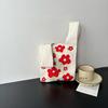 Bolsa Tricotada com Senso Avançado Nova Bolsa de Pulso de Desenho Animado Bolsa de Férias Bolsa de Mão Nicho Versátil Bolsa de Mão Bolsa de Presente