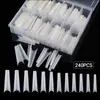 Uña uña uña 240 en caja larga salón puntiaguda tubo de agua mezclilla larga ballet trapezoidal Oval uñas postizas