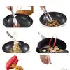 Pinça de Silicone para Churrasco Pinças de Cozinha para Alimentos Comercial Alta Temperatura Resistente Anti-Queimadura Pinças para Bife Frito Churrasco