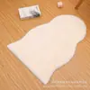 Alfombra para Sala de Estar y Dormitorio, Alfombra Irregular para Mesa de Café, Manta de Cabecera, Estilo Crema Grueso para Ventana Bahía, Cojín de Felpa Falsa de Conejo de Alta Gama