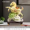 Decoraciones de Oficina Caballo Yuanbao al por Mayor, Mueble de TV para Sala de Estar, Aparador de Vino, Manualidades Decorativas de Escritorio, Regalo de Inauguración de Ceremonia de Apertura