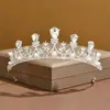 Conjunto de Três Peças de Coroa de Noiva, Adorno de Cabeça, Colar e Brincos Mais Vendidos Transfronteiriços, Coroa de Aniversário de Princesa, Acessórios para Vestido de Performance Feminino