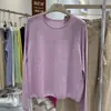 Suéter Tejido de Hilo de Papel Japonés de Alta Gama Sin Costuras para Mujer Hong Kong y American Apparel Modelo Nuevo 2026 Color Sólido Transpirable Top de Manga Raglán