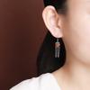 Pendientes de plata de ley S925 con diseño de ciervo, estilo sureño, estilo retro, estilo antiguo, estilo chino, estilo reunión, estilo nacional, con gancho para la oreja.