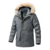 Chaqueta Cortavientos Gruesa a Prueba de Frío con Capucha Cómoda Cálida Acolchada de Algodón para Hombre Moda Casual