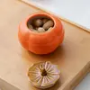 Regalos Souvenir Creativos para Bodas y Festival de Primavera, Latas de Té Selladas, Cerámica de Caqui Caqui Ruyi Latas de Dulces para Bodas