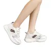 Zapatos de Padre Versátiles, Transpirables, de Suela Gruesa para Mujer, Zapatos Deportivos de Exterior para Primavera, Zapatos Casuales Blancos de Suela Suave, que Aumentan la Altura