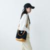 Bolso de mujer 2023, nuevo bolso de lona de Corea del Sur, bolso de un solo hombro para mujer, bolso de lona con costuras artísticas a la moda para mujer, bolso bandolera