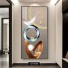 Fulu Yusheng Pintura Decorativa Sencilla para Entrada Lujo Accesible Moderno Sala de Estar de Gama Alta Pasillo Pasaje Pintura Colgante Mural de Entrada
