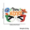 Gafas Decorativas Mexicanas Bandera del Día de la Independencia de México Marco de Gafas de Cactus Accesorios para Fotos del Cinco de Mayo