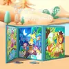 Libro Divertido Estilo Libro para Bebés y Niños Pequeños Educativo Tres en Uno Puzle Magnético Plegable Avanzado Juguete Portátil para Viajes