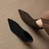 Primer Encuentro Botines Chelsea de Tacón Medio para Mujer Botines de Tacón Fino Ajustados Botas de Otoño/Invierno Botas Cortas Talla Grande 41