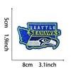 Parches Bordados con Lentejuelas del Equipo Seattle Seahawks de la NFL con Múltiples Logos del Equipo, Varios Diseños de Estado, DIY