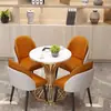 Juego de Mesa y Sillas de Negociación Tienda 4S, Juego de Mesa y Sillas de Recepción y Ocio, Mesa Redonda Pequeña, Mesa Comercial, Mesa de Recepción, Mesa de Comedor de Pizarra